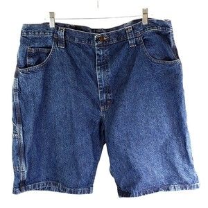 Wrangler Carpenter Mens Shorts Size 42 Regular Inseam 10‎ Blue Denim 100% Cotton